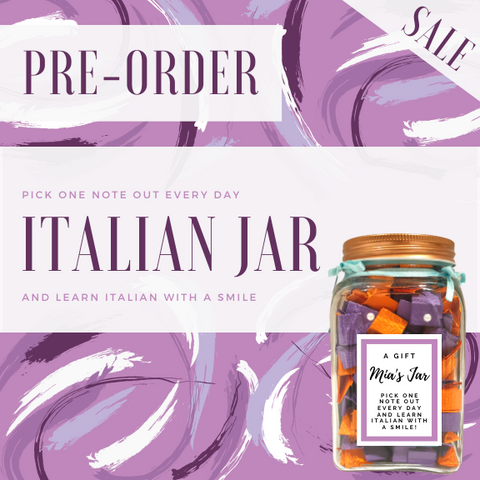Learn Italian picking one note out every day and learn Italian with a smile - Learn Italian Jar