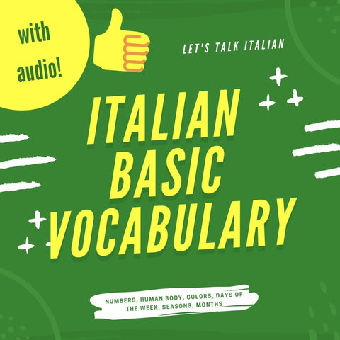 Italian Basic Vocabulary With Audio - ItalianSi
